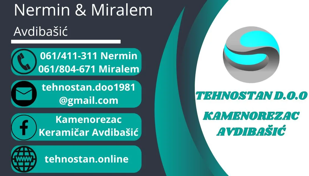 Vizit karta za Tehnostan — obostrani print